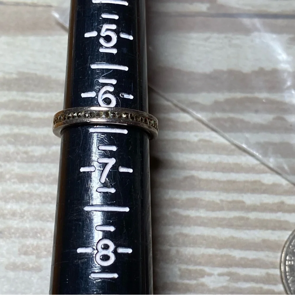 Vintage marcasite sterling silver band ring